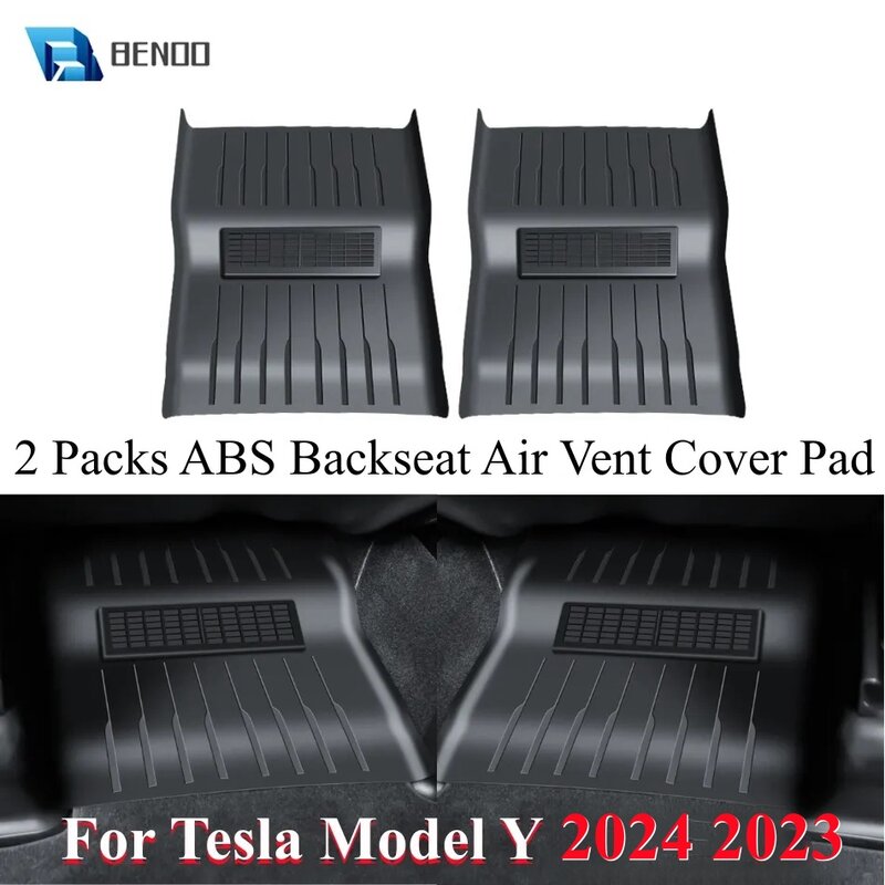 ABS المقعد الخلفي تنفيس الهواء غطاء كامل الوسادة ، تصميم متكامل ، تنفيس تدفق الهواء ، حماية مصبغة ، 2 حزم مجموعة ل تسلا نموذج Y 2023 2024