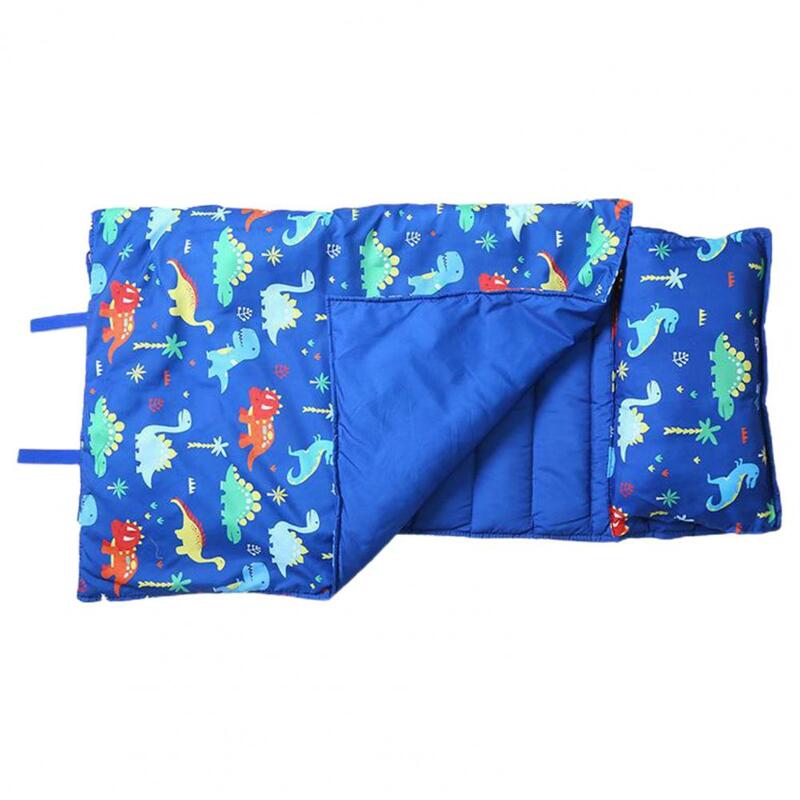 الكرتون طباعة تصميم كيس النوم للأطفال ، لينة قابل للغسل طفل قيلولة الحصير مع وسادة قابلة للإزالة ، أكياس النوم في الهواء الطلق