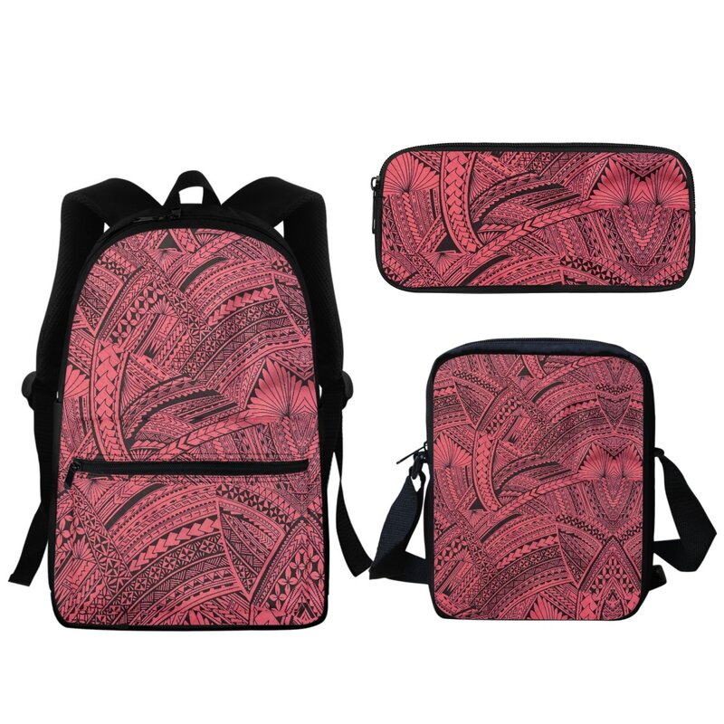 حقيبة ظهر بتصميم ساموا بولينيزي ، حقيبة مدرسية للأولاد والبنات ، حقيبة أقلام رصاص ، حقائب سفر كاجوال للشباب ، منظم أدوات تعليمية