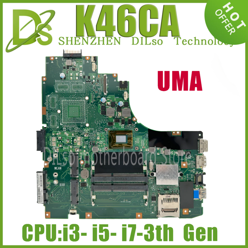 K46CM اللوحة الرئيسية لشركة آسوس A46C K46C E46C S46C S46CM K46CB K46CA اللوحة الأم للكمبيوتر المحمول ث/I3-3217U I5-331U GT630/GT635/GT740M