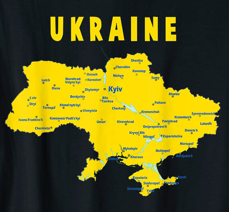 خريطة أوكرانيا مع علامة اسم المدينة الرسومات أوكرانيا للجنسين البلوز هوديي جديد 100% ٪ القطن بلوزات رجالي عادية الشارع الشهير