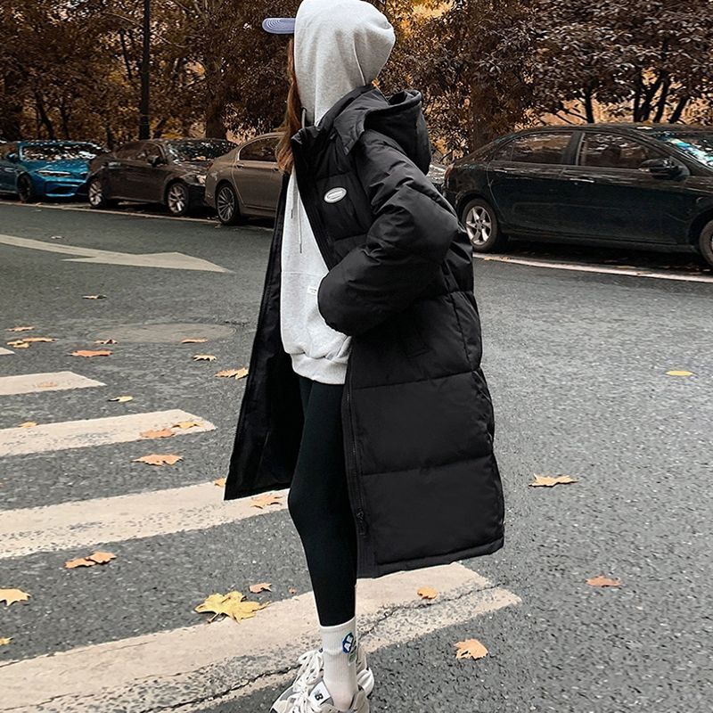 جديد لعام 2023 معطف شتوي من القطن للنساء سترة نسائية بطول متوسط إصدار متعدد الاستخدامات معطف فضفاض وسميك بغطاء للرأس