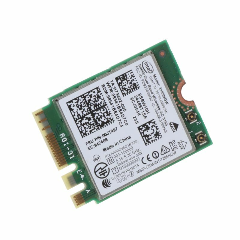 بطاقة واي فاي 433Mbps 3165NGW ثنائي النطاق لاسلكي-AC بطاقة شبكة واي فاي 802.11ac BT-متوافقة بطاقة واي فاي لينوفو