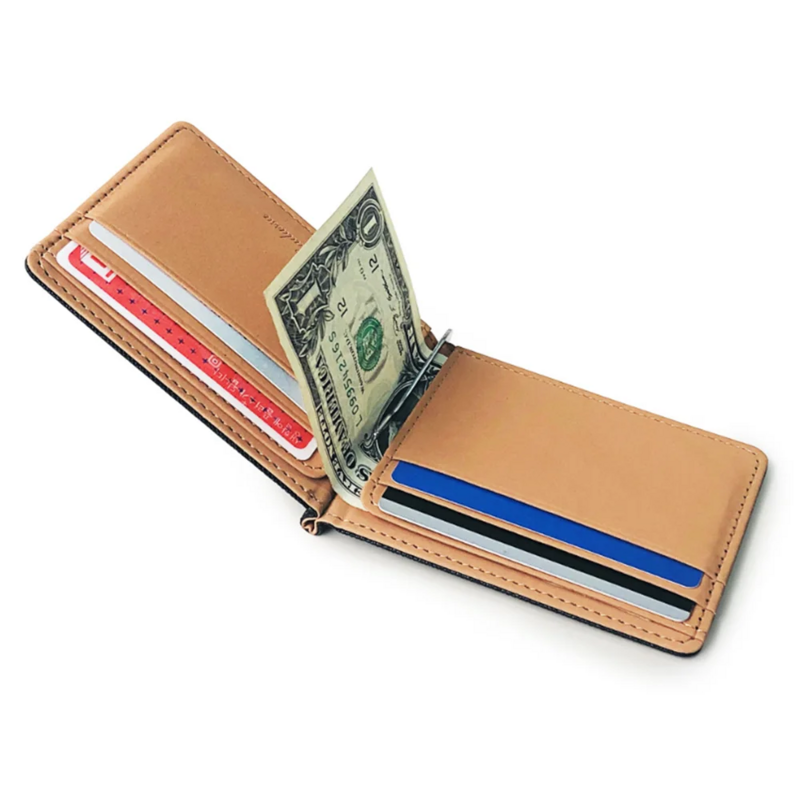 محفظة رجالية عصرية قصيرة محفظة جلدية محافظ PU محفظة نقود جلدية Sollid رقيقة محفظة الرجال محفظة معرف حامل بطاقة الائتمان النقدية