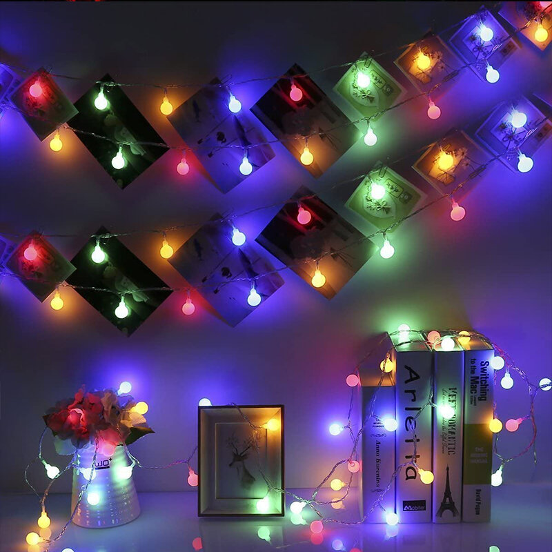 الجنية سلسلة أضواء 1.5 متر-30 متر كرات LED جارلاند بطارية USB 220 فولت تعمل الزفاف عيد الميلاد في الهواء الطلق لغرفة نوم الديكور