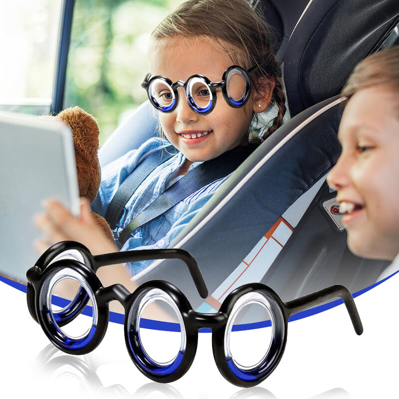 نظارات مرض السيارة متعددة الأغراض بدون عدسة نظارات دوار الحركة قابلة للفصل خفيفة الوزن قابلة للطي للكبار من العمر الأطفال