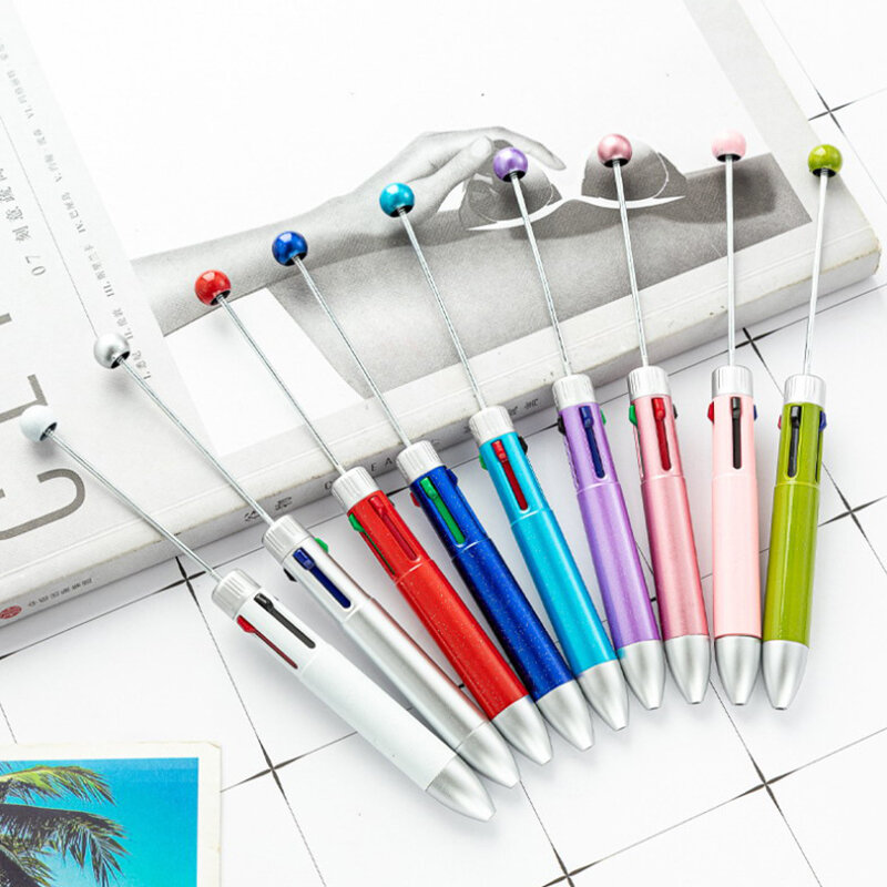 قلم حبر جاف مطرز برسوم كرتونية ، قلم حبر جاف قابل للطي ، أدوات مكتبية للطلاب ، مستلزمات مكتبية ومدرسية ، 4 ألوان ، سهلة الاستخدام ، لطيفة