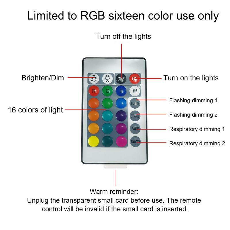 مصباح 16 لونًا متغيرًا مع جهاز تحكم عن بعد ، إضاءة ، تشبه المحيط ، بارد ، أكريليك ، دوار ، جو ، طاولة