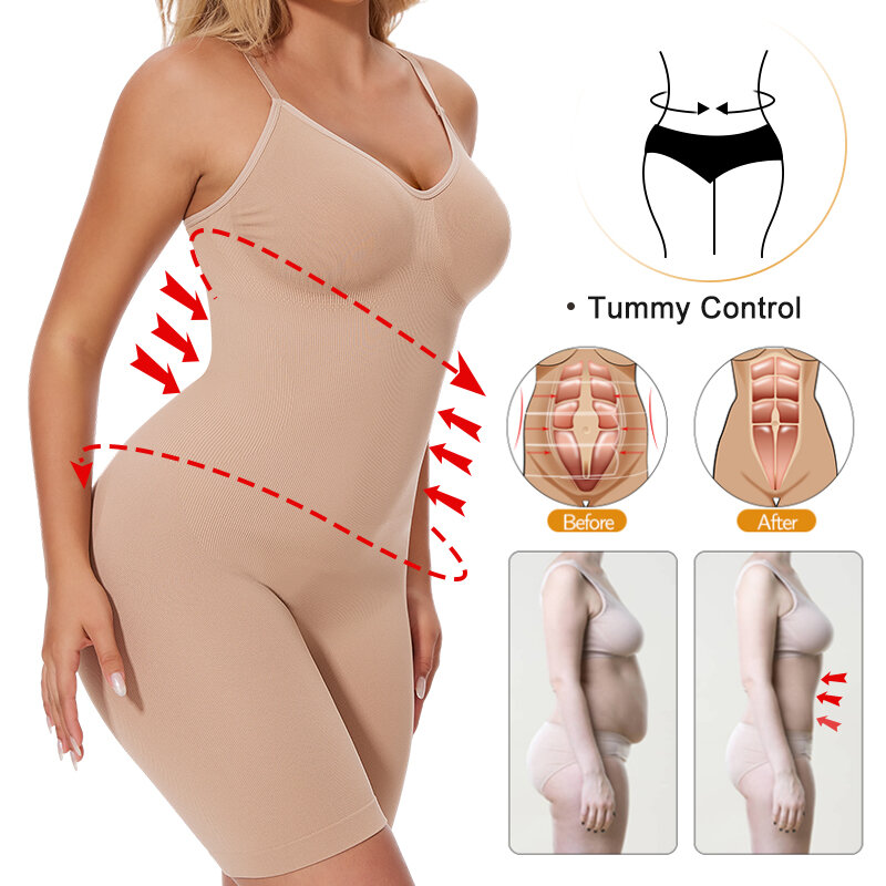 ملابس داخلية لشد الجسم بالكامل للنساء ، شورت نحيف الفخذ ، مدرب الخصر ، ملابس داخلية للتنحيف ، بذلات داخلية للتحكم في البطن ، مشد البطن