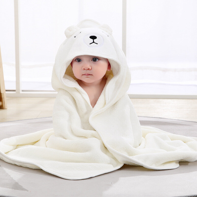 رنول حمام بغطاء للرأس للأولاد والبنات ، من عمر 0-3 سنوات ، منشفة صلبة ، بطانية ، تصميم حيوانات ، قماط ، حمام لحديثي الولادة ، فراش أطفال ، 105 × 105 سم