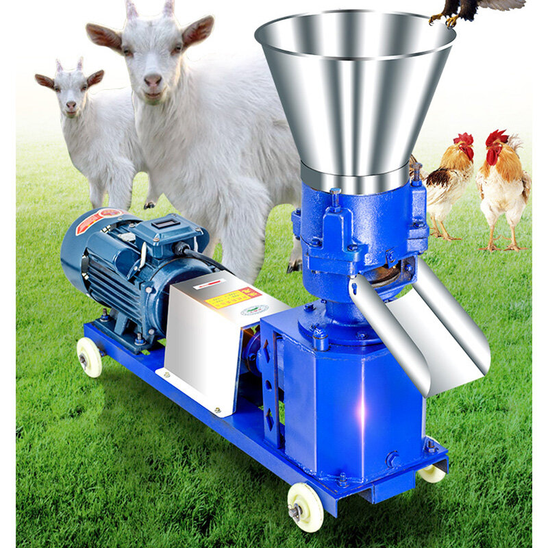KL-150 تغذية الحيوان الغذاء ماكينة صنع الباليتات متعددة الوظائف المنزلية بيليه مطحنة تغذية المحبب 4.5KW 220 فولت/380 فولت 75-140 كجم/ساعة