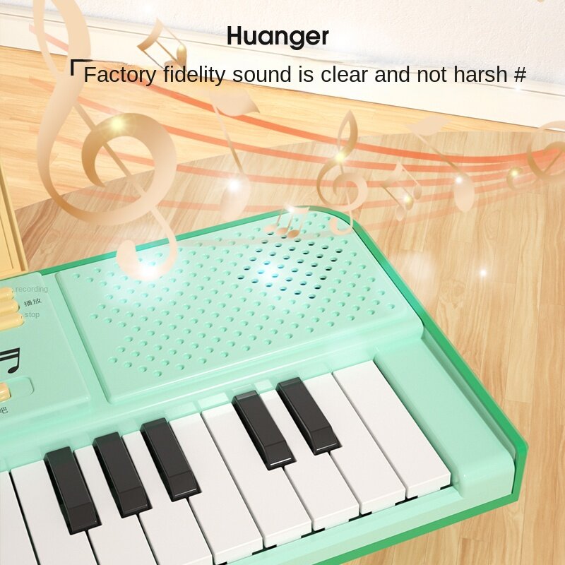 Yy Multifunctional Children Harness Microphone Electronic Keyboard Little Piano Pattern Household Musical Instrument