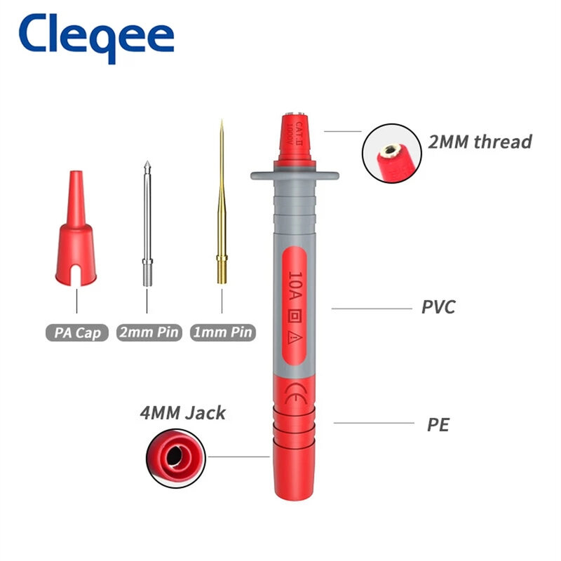 Cleqee P8003 1 مجموعة 2 قطعة المتعدد التحقيق استبدال مذهب إبرة متعددة الأغراض اختبار القلم