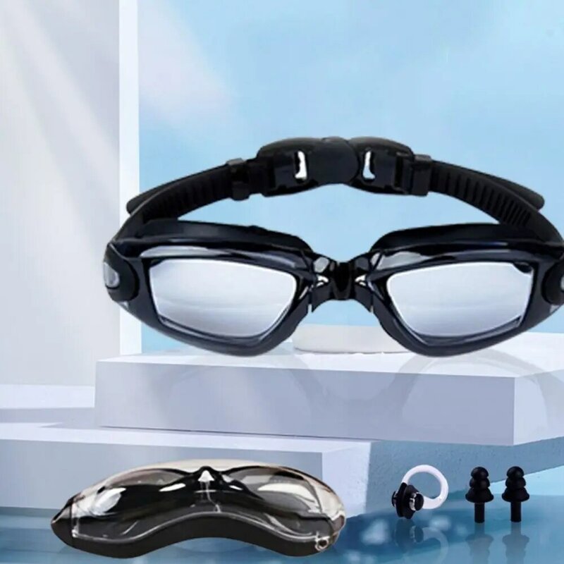 للجنسين مكافحة الضباب نظارات السباحة ، رؤية واسعة ، حماية الأشعة فوق البنفسجية ، مقاوم للماء ، للغوص ، الرياضات المائية ، الصيف