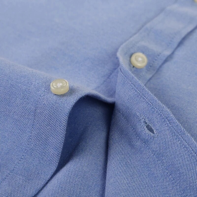 حجم M ~ 7XL 100% القطن الخالص الرجال أكسفورد مخطط قمصان مربعة النقش الذكور عادية عالية الجودة قميص طويل الأكمام للرجال زر حتى قميص