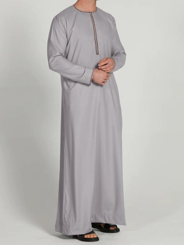 قمصان رمضان هينلي بأكمام طويلة ، فساتين إسلامية ، قفطان عرقي ، عباية إسلامية ، ثوب طويل عربي ، ثوب للرجال