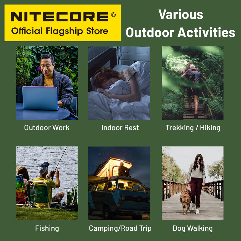 NITECORE-المحمولة البعوض مبيد ، EMR40 ، 16ft ، EDC بنيت في البطارية ، التخييم ، الرحلات ، رحلة على الطرق ، المشي ، الكلب ، الصيد