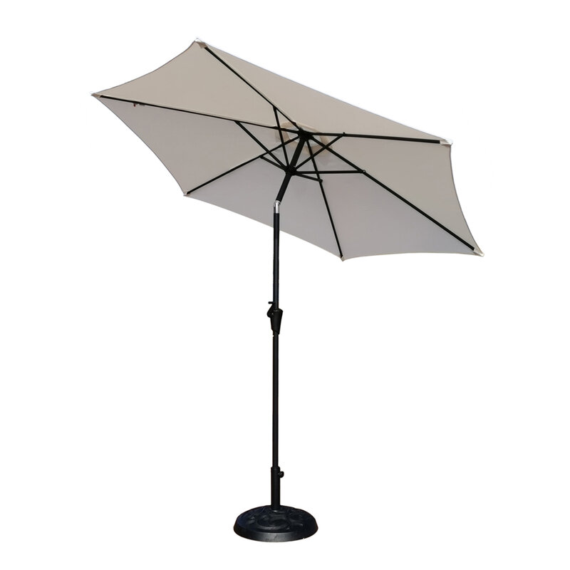 قاعدة مظلة من مادة الراتنج من GardenPatio ، قاعدة مظلة مستديرة للحديقة متينة حامل مظلة خارجية للفناء ، 35 رطل
