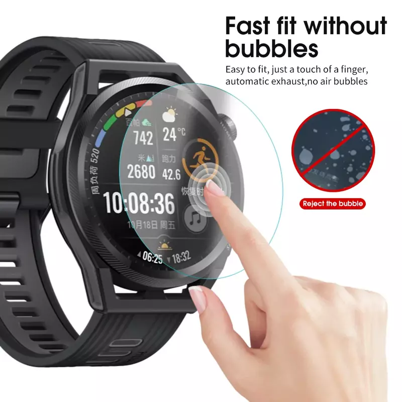 1-5 قطعة HD الزجاج المقسى لهواوي ساعة GT 2 3 GT2 GT3 برو 46 مللي متر GT عداء Smartwatch حامي الشاشة واقية من الانفجار فيلم