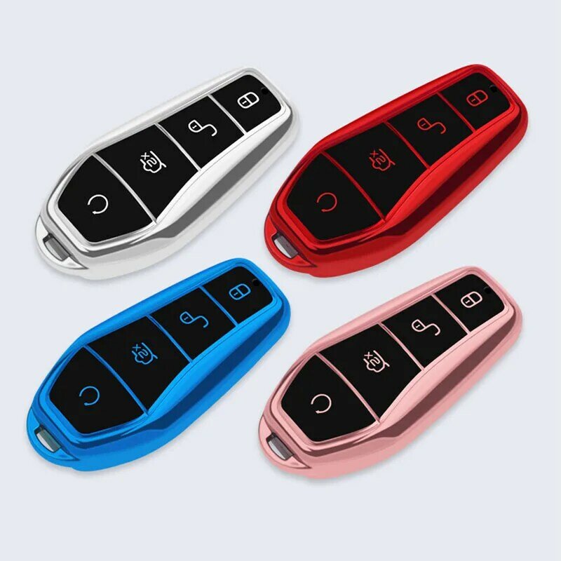 حافظة مفاتيح سيارة من البولي يوريثان لغطاء BYD Tang EV600 Han EV Yuan PLUS ATTO 3 Song PLUS Pro MAX DMI MAX Qin ملحقات مفاتيح مفتاح قذيفة