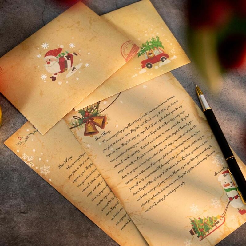 كرافت ورقة رسالة الوسادة DIY بها بنفسك بطاقة المعايدة ، سانتا كلوز ، ثلج ، دعوة ، مغلفات عيد الميلاد ، عيد الميلاد ورقة رسالة الطرف