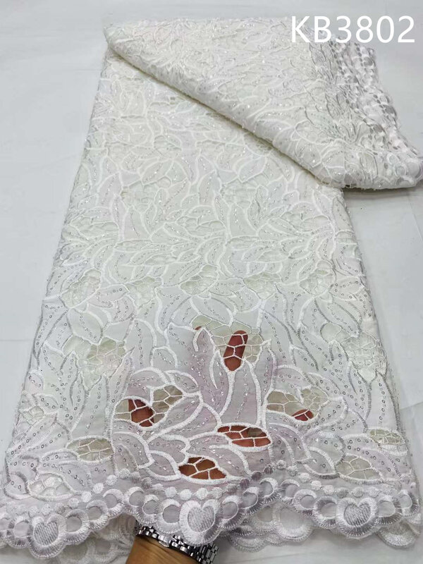 قماش شيفون مجوف وردي مع تسلسل مطرز ، دانتيل تول ، أحدث خياطة ، جودة عالية ، KB3802