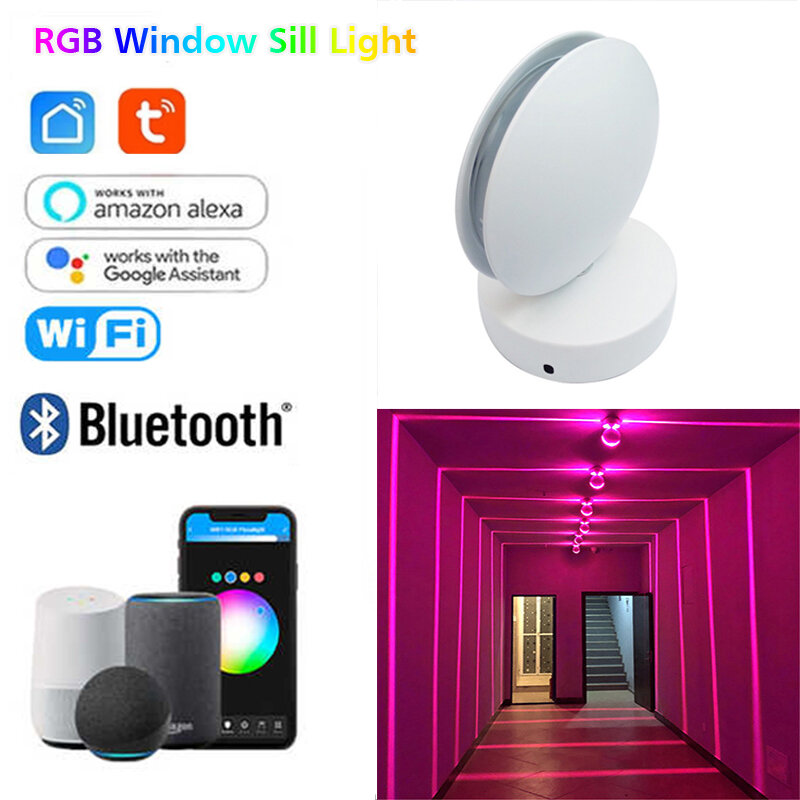 ضوء عتبة النافذة الذكي RGB ، ° قابل للدوران ، شعاع إطار الباب ، أضواء خط الأشعة ، حفلة بار الممر في غرفة النوم