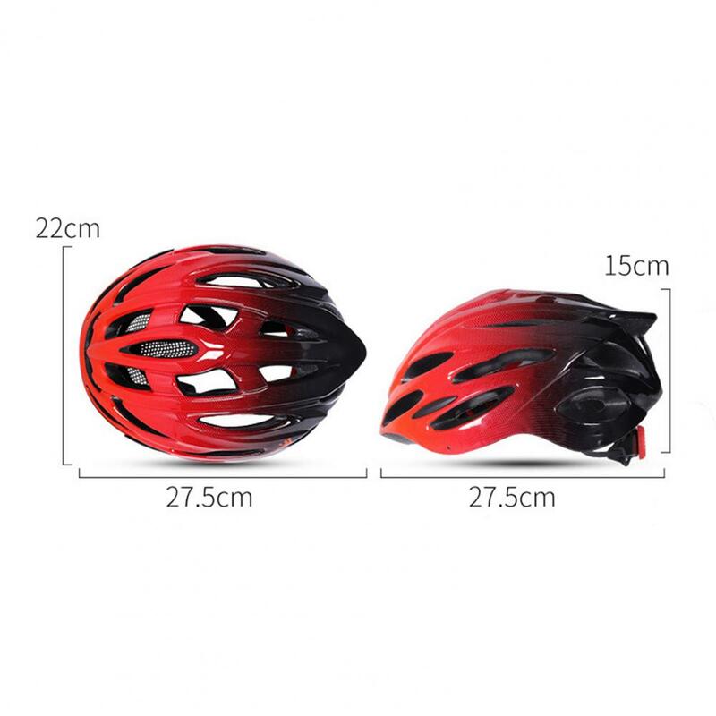 Bike Helmet Ultralight Integrated Molding Gradient Color Adjustable Shockproof Safety Cap for Riding