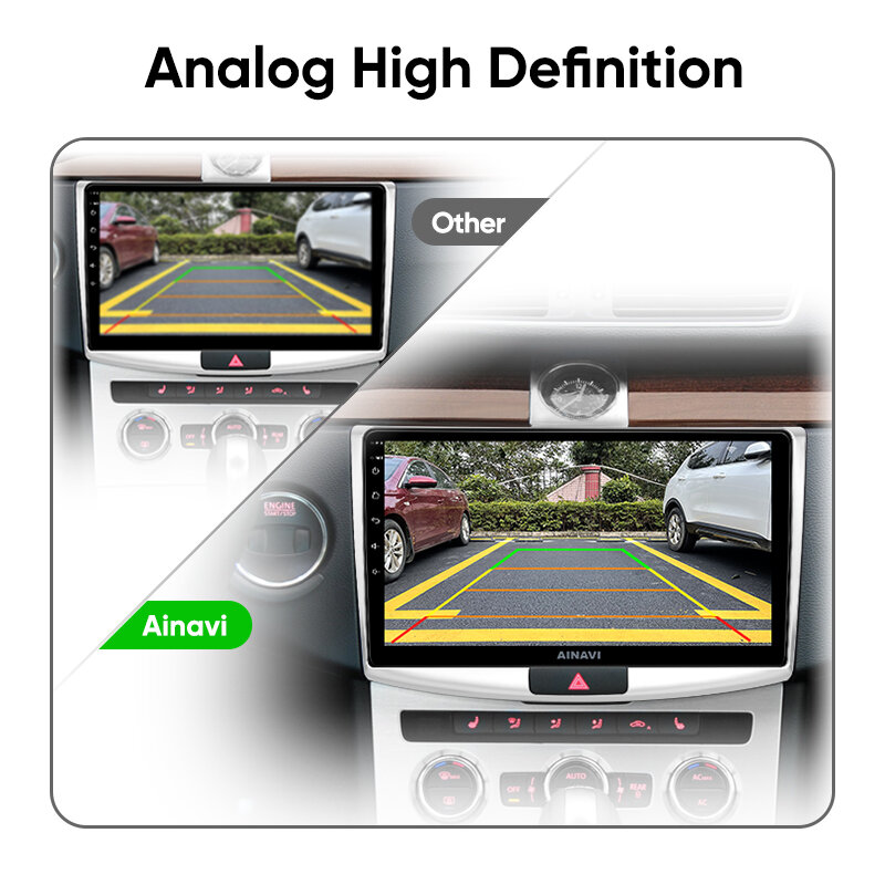Ainavi الرؤية الخلفية AHD كاميرا احتياطية 720P/1080P مقاوم للماء 120 درجة زاوية واسعة لنظام الصوت سيارة Ainavi