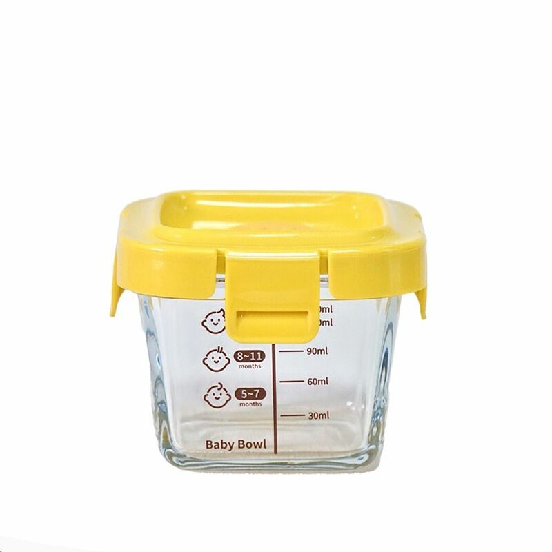 صندوق تخزين الطعام الزجاجي للطفل ، كوب آمن للميكروويف ، مرطبان صغير ، مجمد