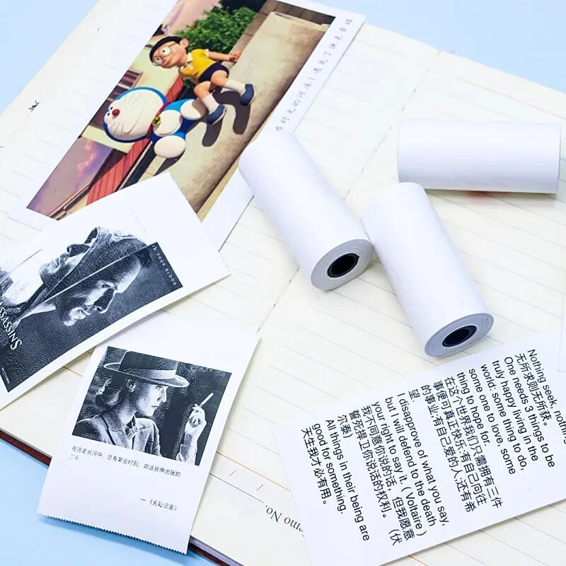 ملصق ملصق ورقي حراري ، لفات ذاتية اللصق ، 57 × 25 ، ورق للطابعة الصغيرة ، طباعة فورية ، كاميرا أطفال ، ورق صور