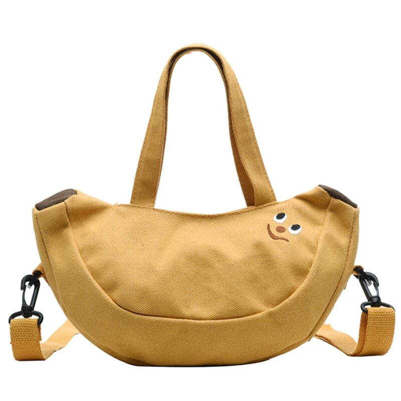 حقائب اليد النسائية المصنوعة من القماش، حقيبة كتف عصرية للفتيات، حقائب ساع الموز
