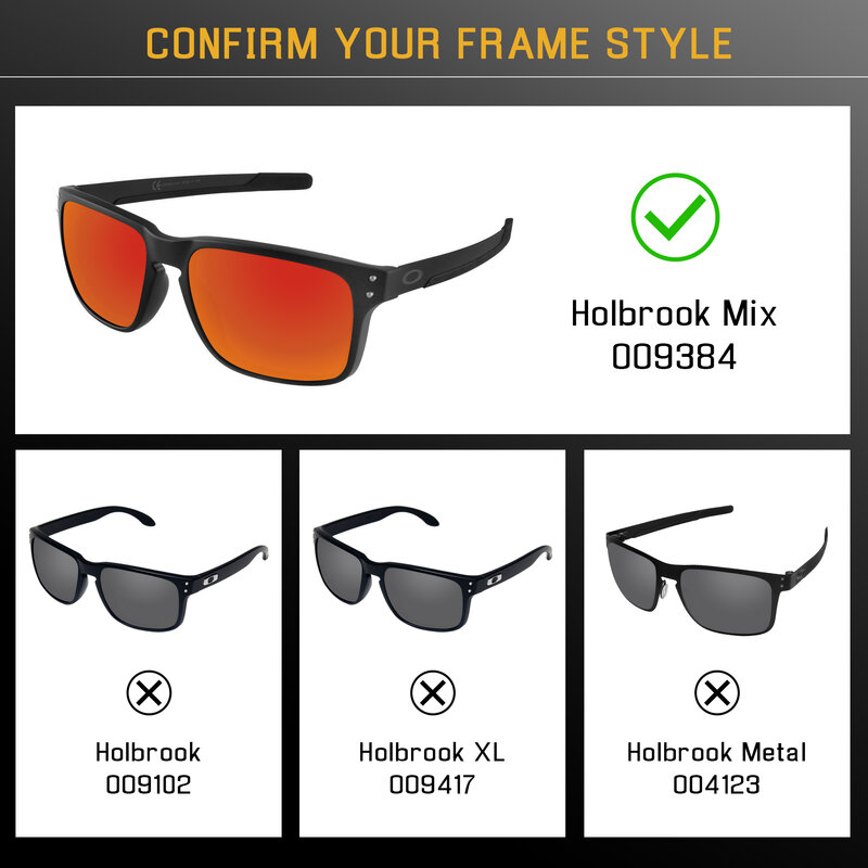 باويك عدسات مستقطبة بديلة ل-اوكلي هولبروك ميكس OO9384 اطار نظارة شمسية-خيارات متعددة