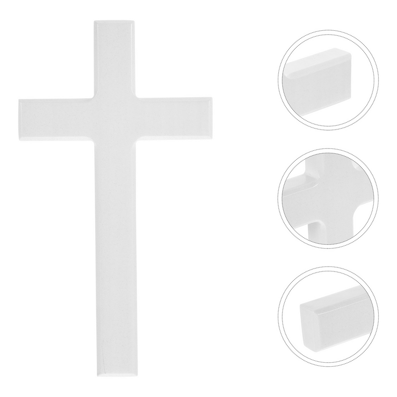 لوحة بيضاء خشبية متقاطعة مع الجدار ، صليب معلق مسيحي ، مصنوع يدويًا ، كنيسة دينية ، ديكور منزلي ، روحي