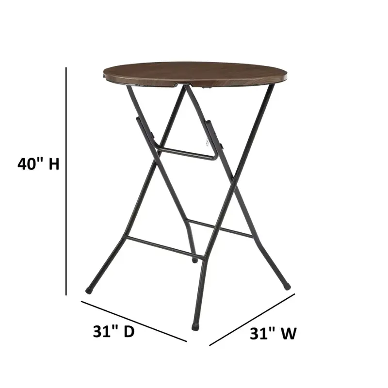 Mainvacation طاولة قابلة للطي عالية الجودة ، خشب الجوز ، 31"