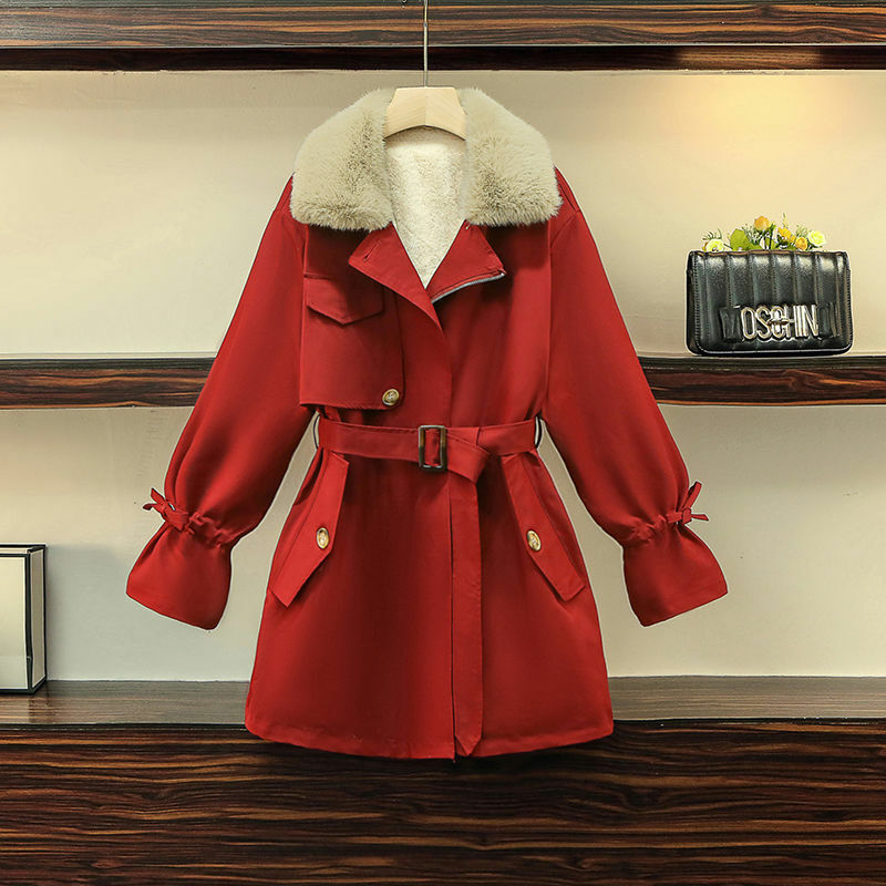 المرأة الصوف طوق القطن معطف ، معطف سميك كبير ، النسخة الكورية ، موضة جديدة الاتجاه ، الخريف والشتاء ، 2023