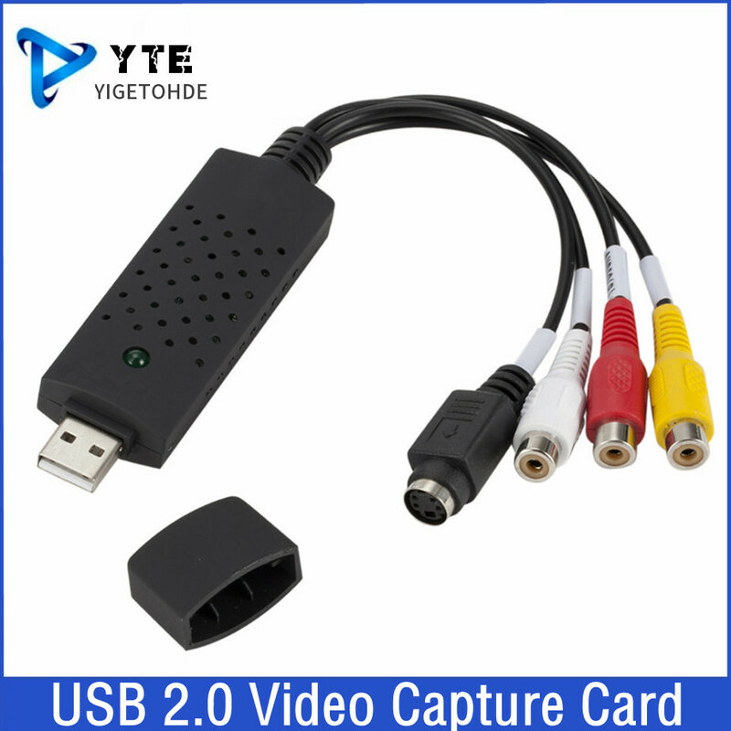 محول USB 2.0 VHS إلى DVD محول تحويل الفيديو التناظرية إلى تنسيق رقمي الصوت والفيديو DVD VHS سجل التقاط بطاقة جودة محول الكمبيوتر