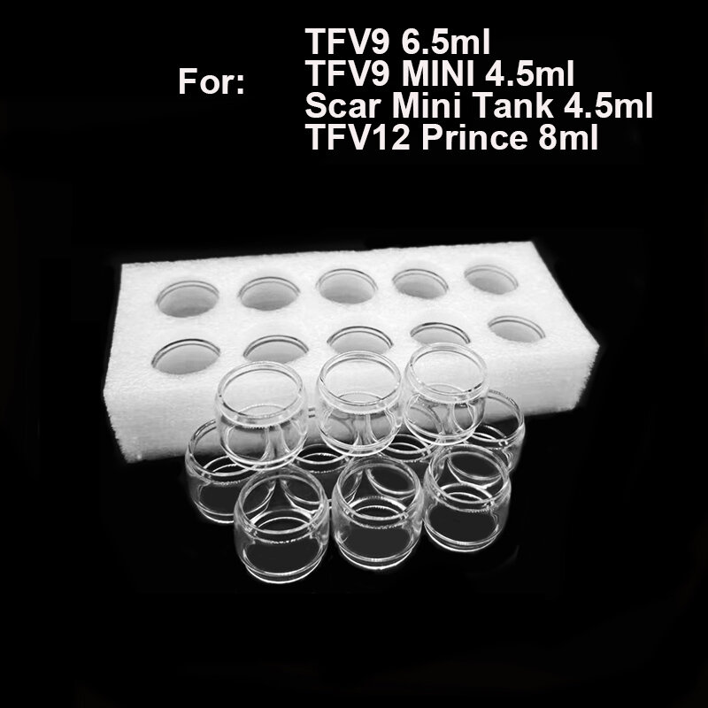 خزان زجاجي سمن الدهون للحاوية الزجاجية الصغيرة ، Scar ، TFV9 ، TFV12 Mini Prince ، 8 ، من من من من من الزجاج السمين ، 10