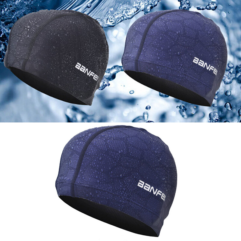 قبعة سباحة نايلون مرنة متينة للبالغين ، مرونة عالية ، قبعة صيفية