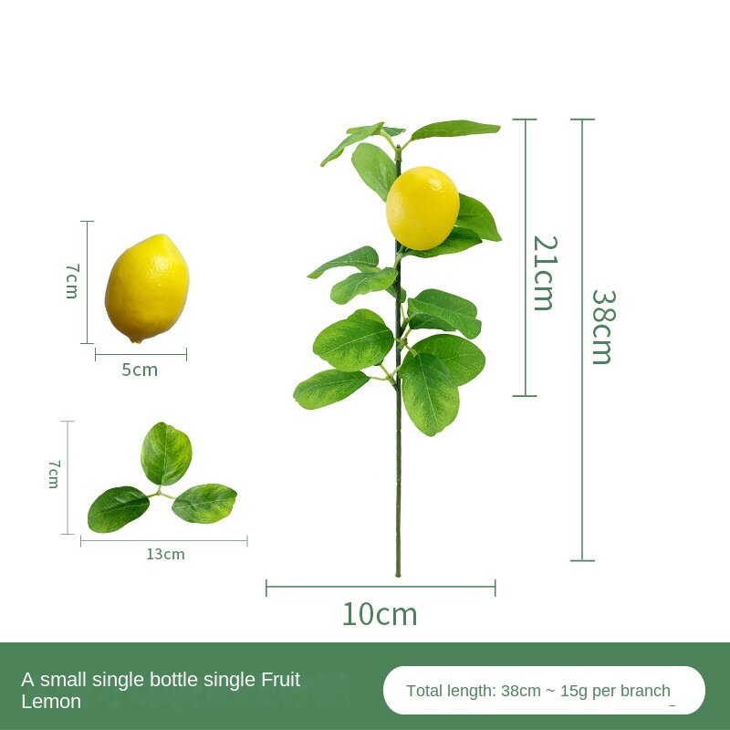فروع شجرة الليمون محاكاة وهمية الليمون الفاكهة مقلد النباتات الخضراء الديكور المنزل الديكور الاصطناعي الليمون الفاكهة