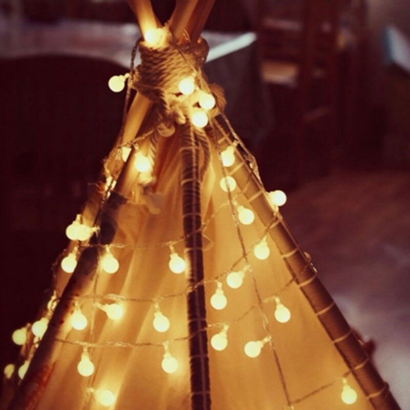 10 متر الكرة LED سلسلة أضواء في الهواء الطلق الكرة سلسلة أضواء جارلاند أضواء لمبة الجنية أضواء حفل زفاف المنزل حديقة زينة عيد الميلاد