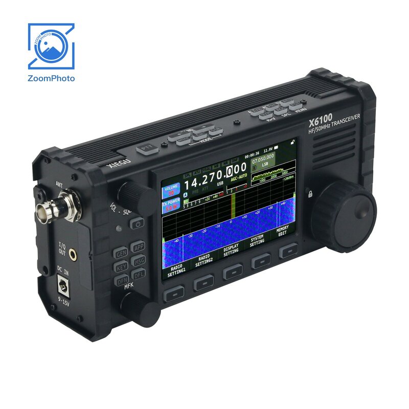 XIEGU-جهاز إرسال واستقبال محمول مع موالف هوائي ، كل وضع ، SDR ، X6100 ، 50MHz ، HF