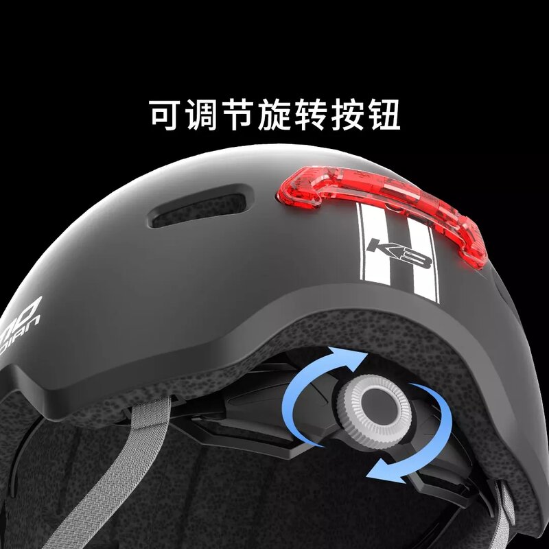 جديد شاومي Youpin هيمو K3 ركوب فلاش خوذة السلامة خوذة (57-61 سنتيمتر) مع أضواء تحذير الليل سميكة عالية الوضوح نظارات
