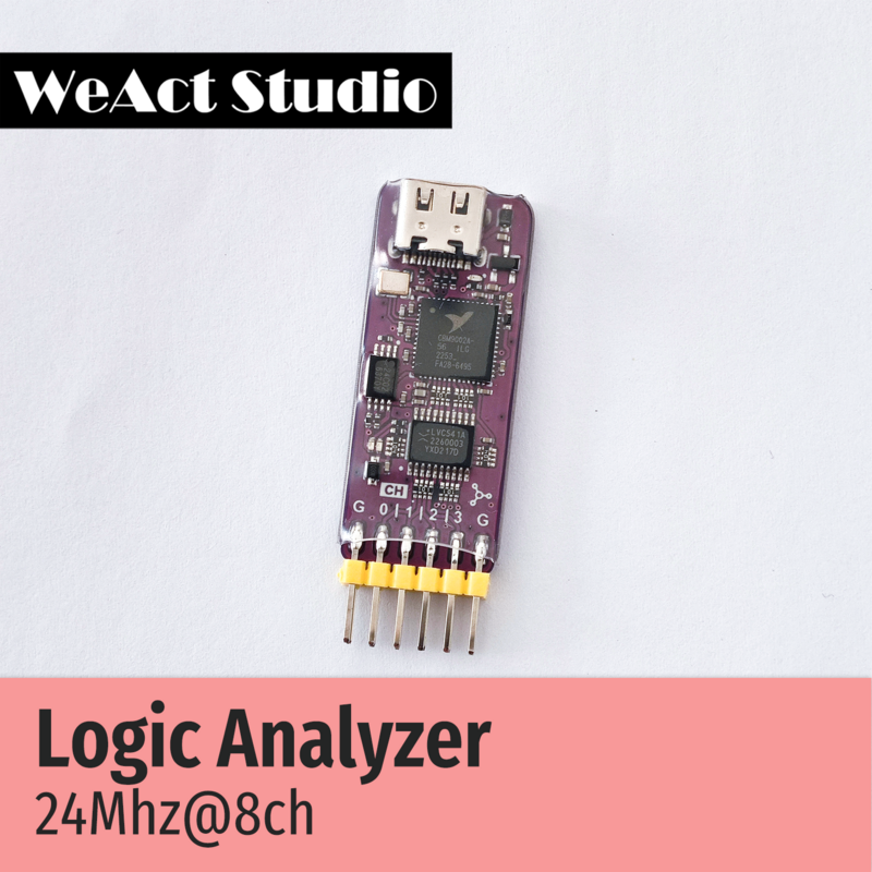 WeAct USB محلل المنطق DLA Mini 24Mhz 8ch قنوات الأجهزة أداة التصحيح 5 فولت MCU ARM FPGA مصحح الأخطاء