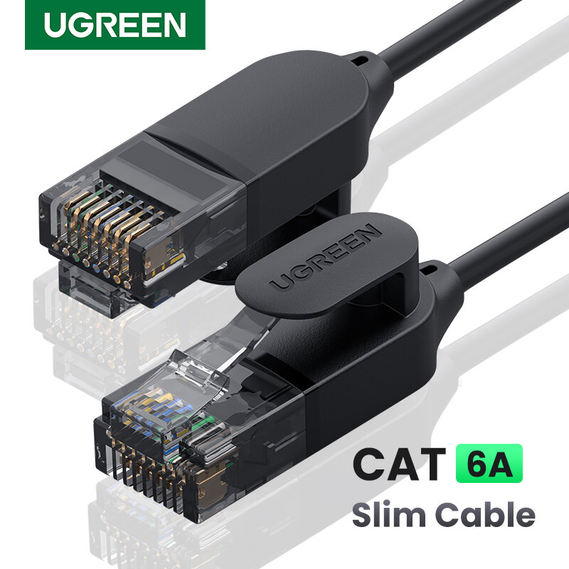 كابل إيثرنت Ugreen Cat 6 A 10Gbps كابل الشبكة 4 الملتوية زوج التصحيح الحبل الإنترنت UTP Cat6 كابل شبكة محلية إيثرنت RJ45