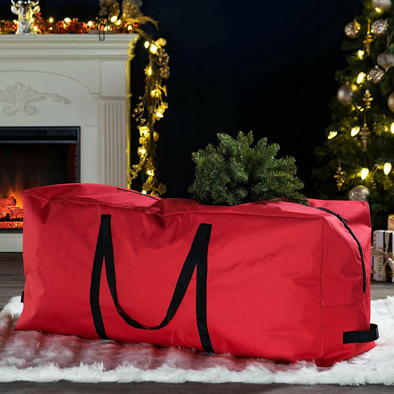 طوي شجرة عيد الميلاد حقيبة التخزين أكسفورد حقيبة ملابس ديكور عيد الميلاد إكليل لتخزين أواني عيد الميلاد جارلاند تخزين المنزل