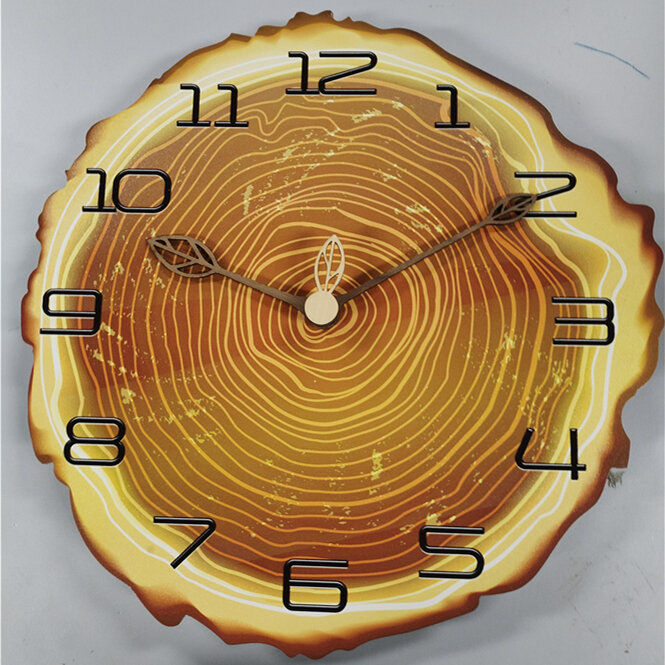 الإبداعية خشبية ساعة الحائط الكوارتز حركة اليدين للمنزل ساعة الحائط الكبيرة خشبية الديكور ساعة الحائط