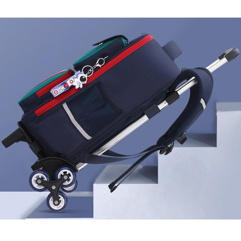الحقائب المدرسية عربة للفتيات والأطفال ، على ظهره بعجلات للأطفال ، حقيبة الأمتعة الصبي ، جديد