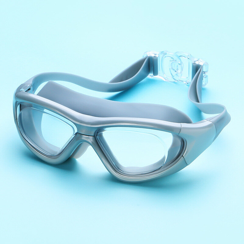 السباحة نظارات إطار كبير شفاف مقاوم للماء مكافحة الضباب HD نظارات السباحة الرجال والنساء نظارات الغوص نظارات السباحة تجهيز