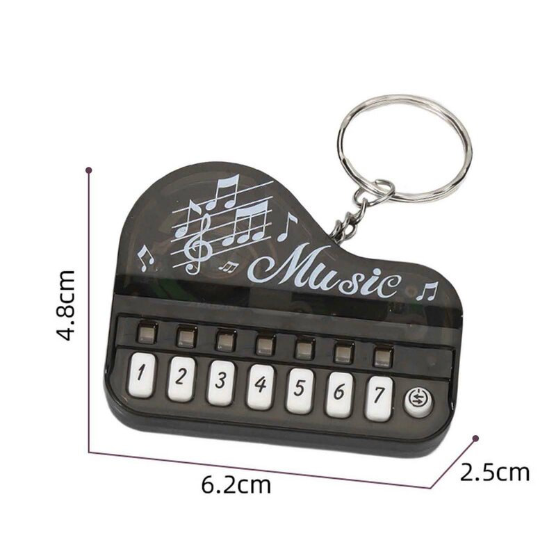 البيانو الإلكترونية الصغيرة المفاتيح مع ضوء الإبداعية فنجر البيانو كيرينغ جهاز إلكتروني صغير قلادة للمنزل السفر B88